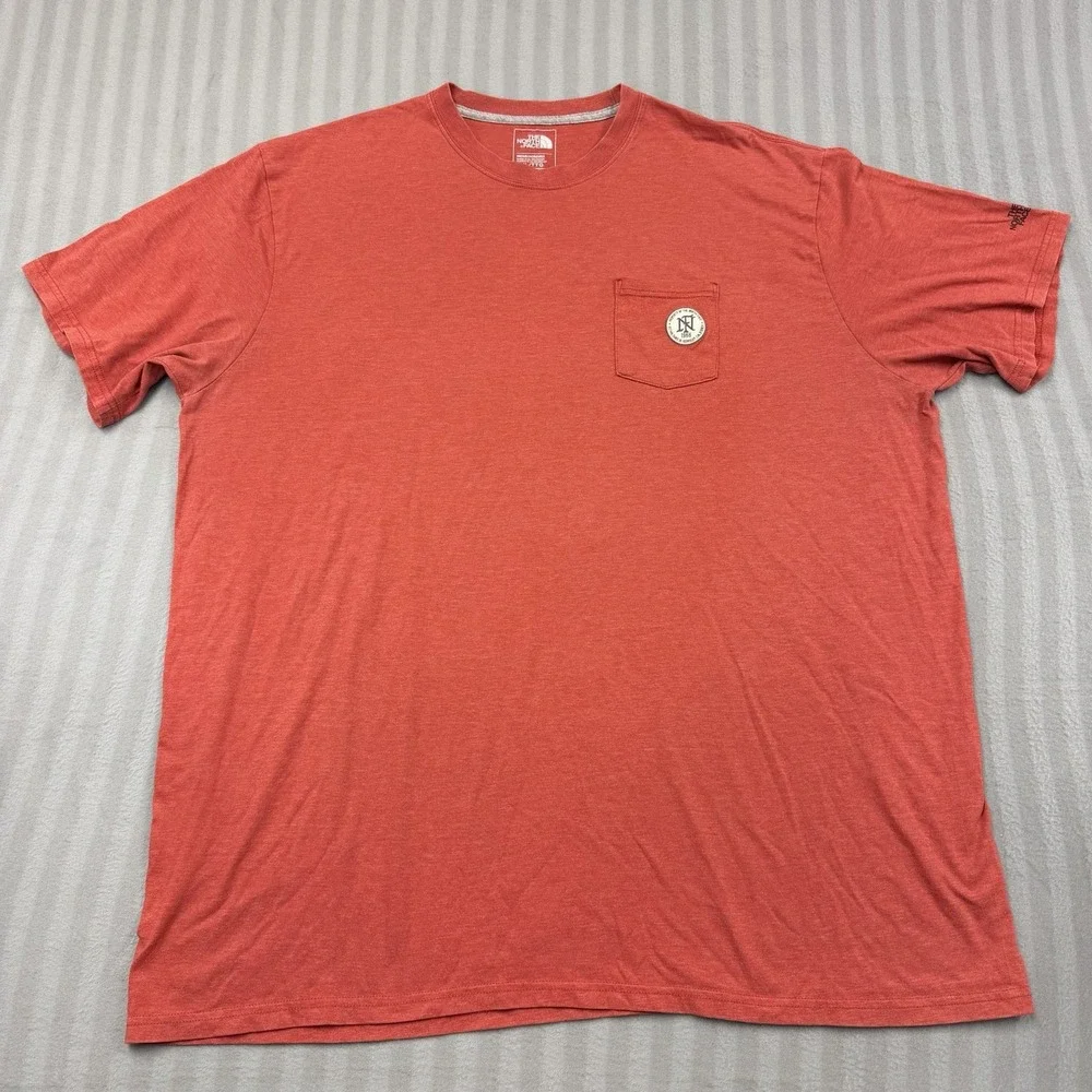 The North Face Men's Red Graphic Crew Neck Solid Tee Short Sleeve Size XXL